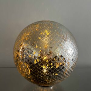 Silver Light-Up Globe Ornament 11'' diameter LARGE