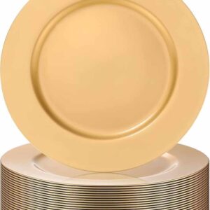 Solid Gold Plastic Charger