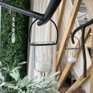 Clear Glass Hanging Votive Holder