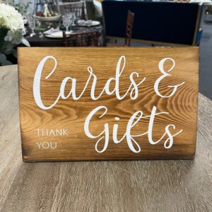 Wooden Cards & Gift Sign - 11" x 7"