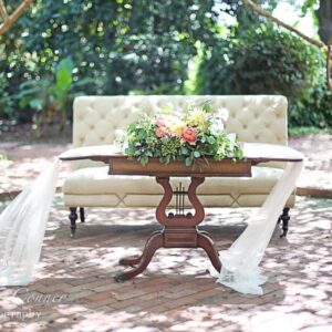Antique Harp Accent Table