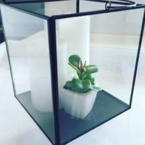 Copper display box with handle - 8" x 9"