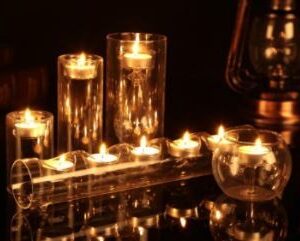 Glass Tube Votive Candleholders - 15" Length