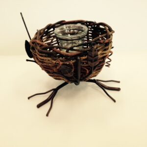 Grapevine Bird Nest Candle/Flower Holder