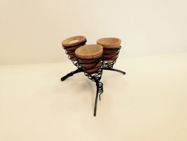 Round Bird's Nest w/3 Votives