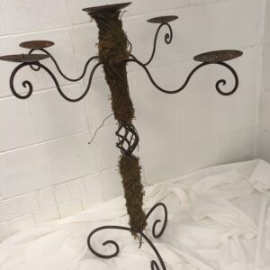 Wrought Iron/Moss 5 Arm Candelabra