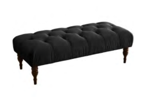 Black Tufted Benches 21 x 50.5 x 18