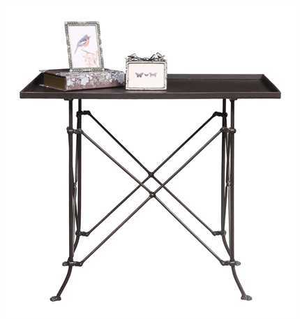 Metal Bronze Accent Table - 31L x 20W x 27H