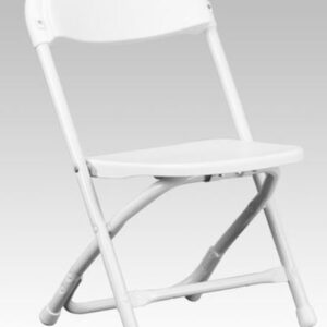 Kid's White Plastic Folding Chair