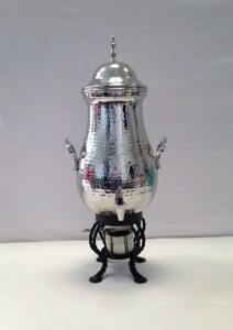 Hammered Steel Hot Beverage Dispenser - 25 Cup Urn, 6.5" x 20" H