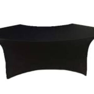 6' Serpentine Black Stretch Spandex Tablecloth