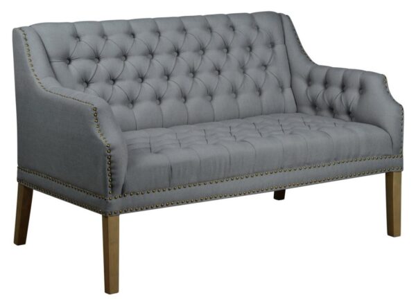Reese Tufted Settee (Dark Grey)