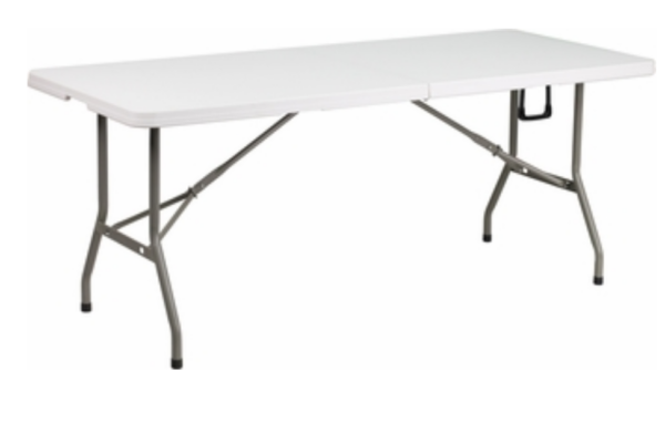 6' Plastic Folding Table