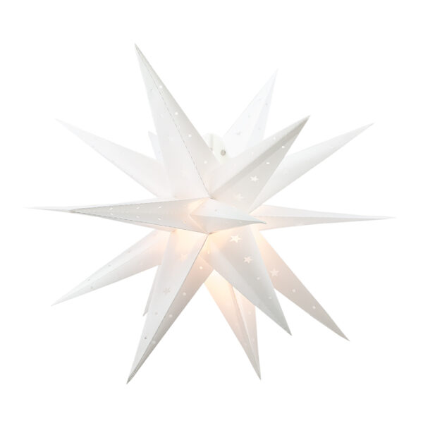 White Moravian Plastic Star Lantern 24"