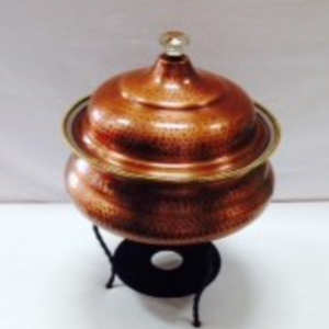 Copper Large Round Chafing Dish - 8 qt.