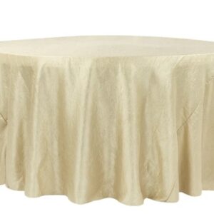 108" Champagne, Crushed, Round Tablecloth