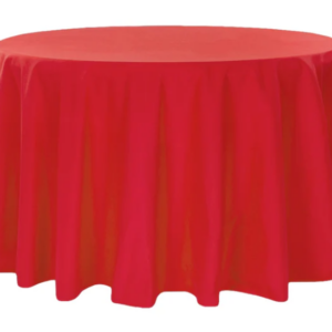 108" Cherry Red, Polyester, Round Tablecloth