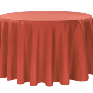 108" Dark Red, Polyester, Round Tablecloth