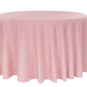 108" Dusty Rose, Polyester, Round Tablecloth