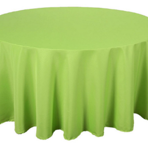 120" Round Lime Polyester Tablecloth