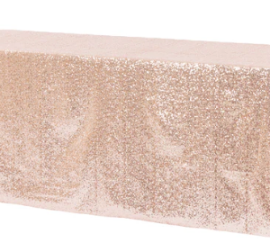 90" x 156" Blush Sequin
