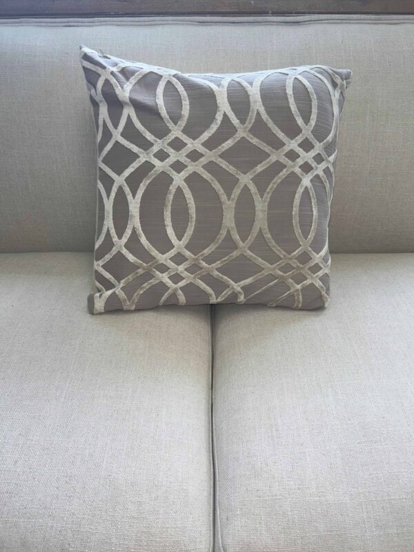 Grey and White design Pillow